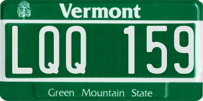VT license plate LQQ159