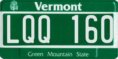 VT license plate LQQ160