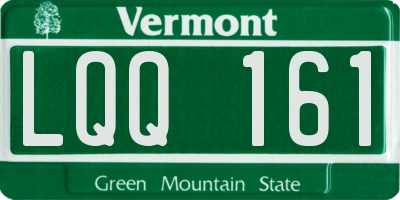 VT license plate LQQ161