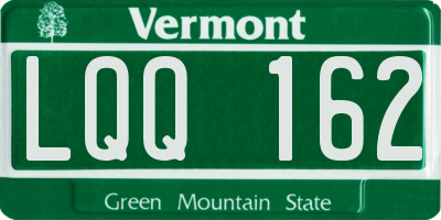 VT license plate LQQ162