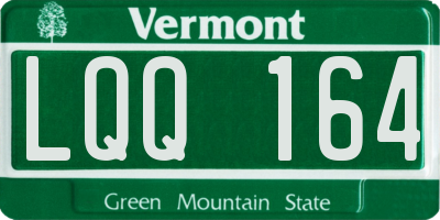 VT license plate LQQ164