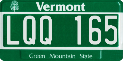 VT license plate LQQ165