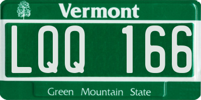 VT license plate LQQ166