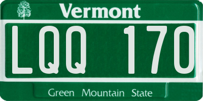 VT license plate LQQ170