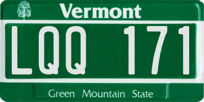 VT license plate LQQ171