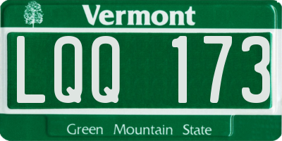 VT license plate LQQ173
