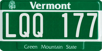 VT license plate LQQ177