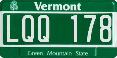 VT license plate LQQ178