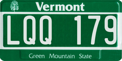 VT license plate LQQ179