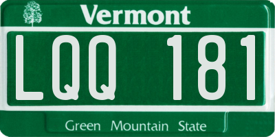 VT license plate LQQ181