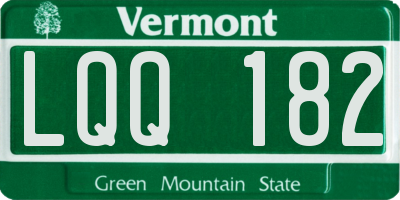VT license plate LQQ182