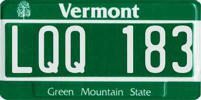 VT license plate LQQ183