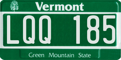 VT license plate LQQ185