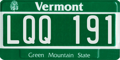VT license plate LQQ191