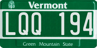 VT license plate LQQ194
