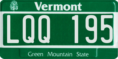 VT license plate LQQ195