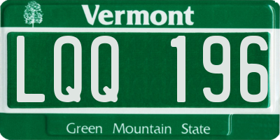 VT license plate LQQ196