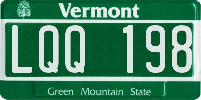 VT license plate LQQ198