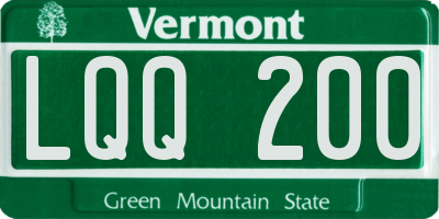 VT license plate LQQ200