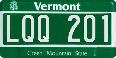 VT license plate LQQ201