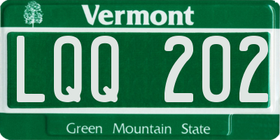 VT license plate LQQ202