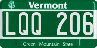 VT license plate LQQ206
