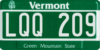 VT license plate LQQ209