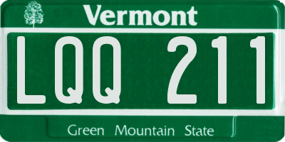 VT license plate LQQ211