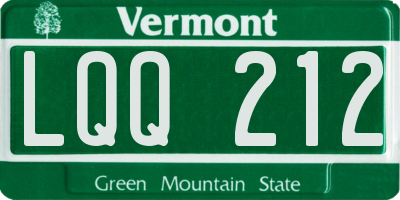 VT license plate LQQ212