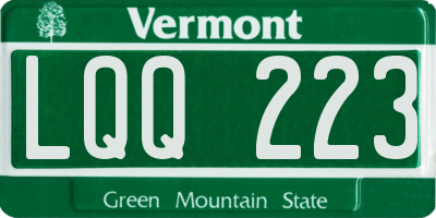 VT license plate LQQ223