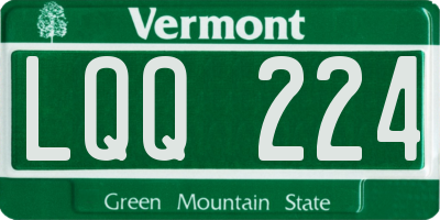 VT license plate LQQ224
