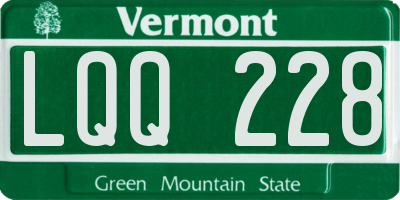VT license plate LQQ228