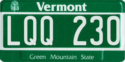 VT license plate LQQ230
