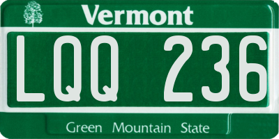 VT license plate LQQ236