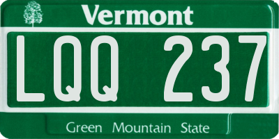 VT license plate LQQ237