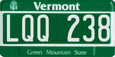 VT license plate LQQ238