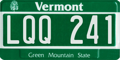 VT license plate LQQ241
