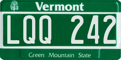 VT license plate LQQ242