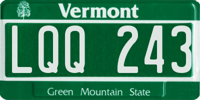 VT license plate LQQ243