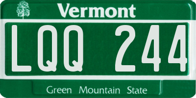 VT license plate LQQ244