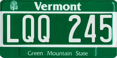 VT license plate LQQ245