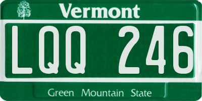 VT license plate LQQ246