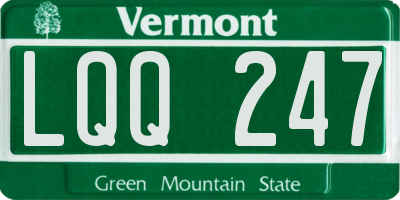 VT license plate LQQ247