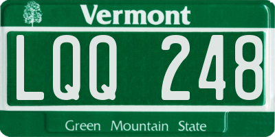 VT license plate LQQ248