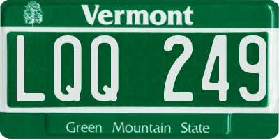 VT license plate LQQ249