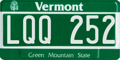VT license plate LQQ252