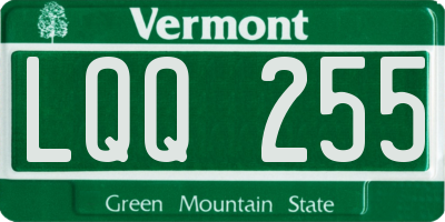 VT license plate LQQ255
