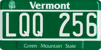 VT license plate LQQ256