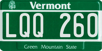 VT license plate LQQ260
