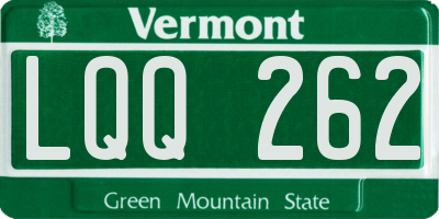 VT license plate LQQ262